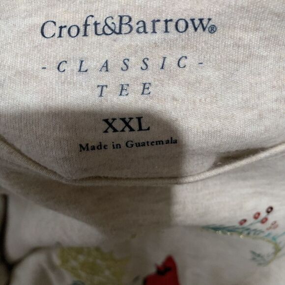 Croft & Barrow Womens Size XXL Multicolor Cardinal Graphic Classic Tee Blouse - Picture 5 of 7